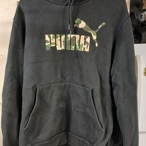 Puma Black Camo Logo Hoodie for Men